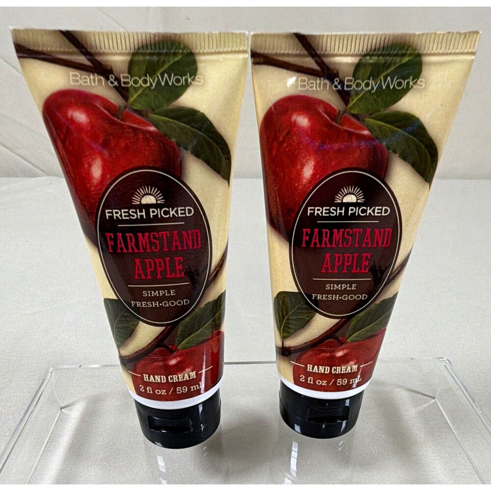 Bath & Body Works Fresh Picked Farmstand Apple Hand Cream 2 oz Lot of 2